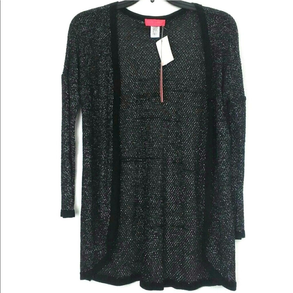 NWT Soul Cake Open Front Cardigan Metallic Small